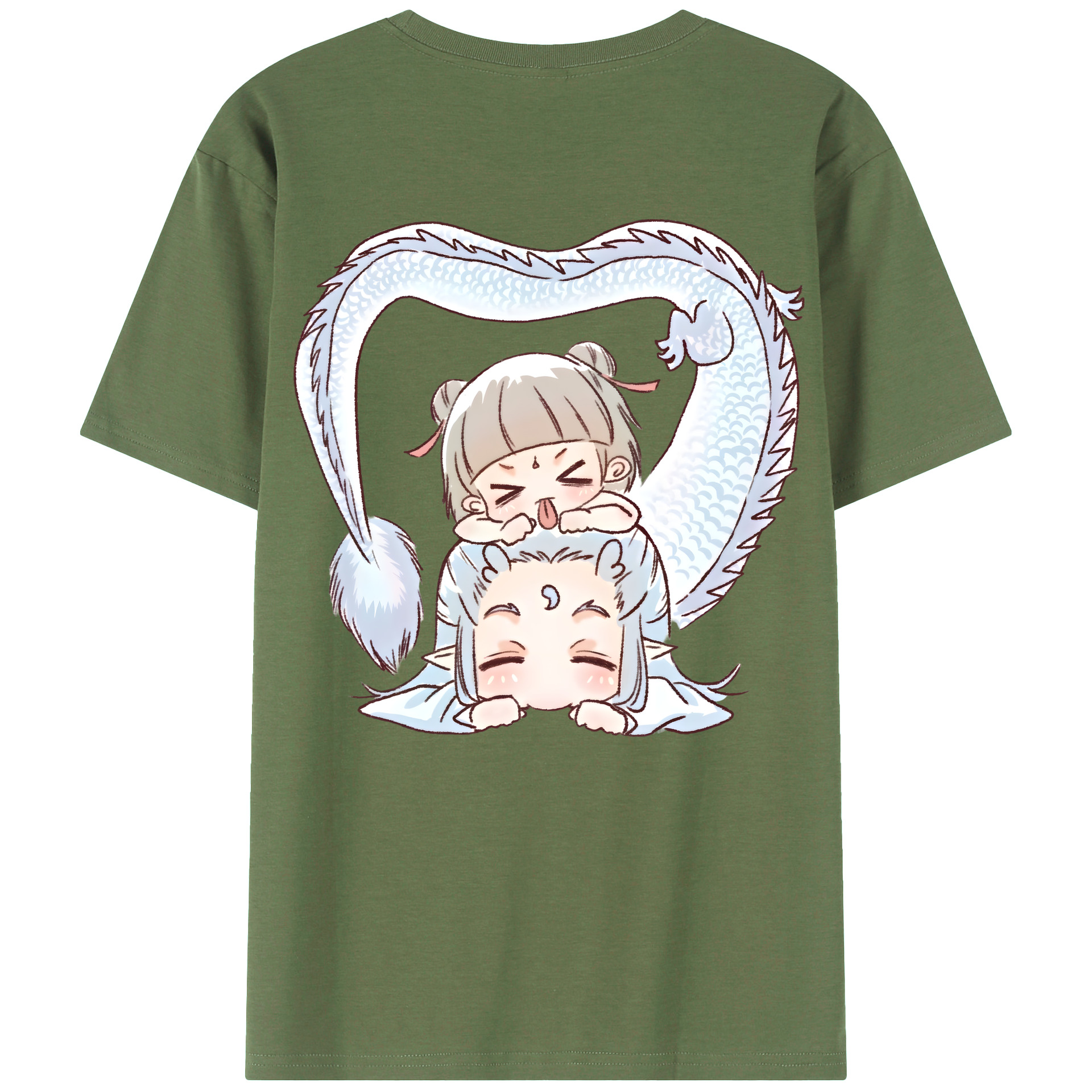 （画像用） Ne Zha 2 ナタ 魔童の大暴れ 綿100％ メンズ半袖Tシャツ（バックプリント） 通気性